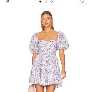 Kiah Corset Mini Dress in Rose Floral